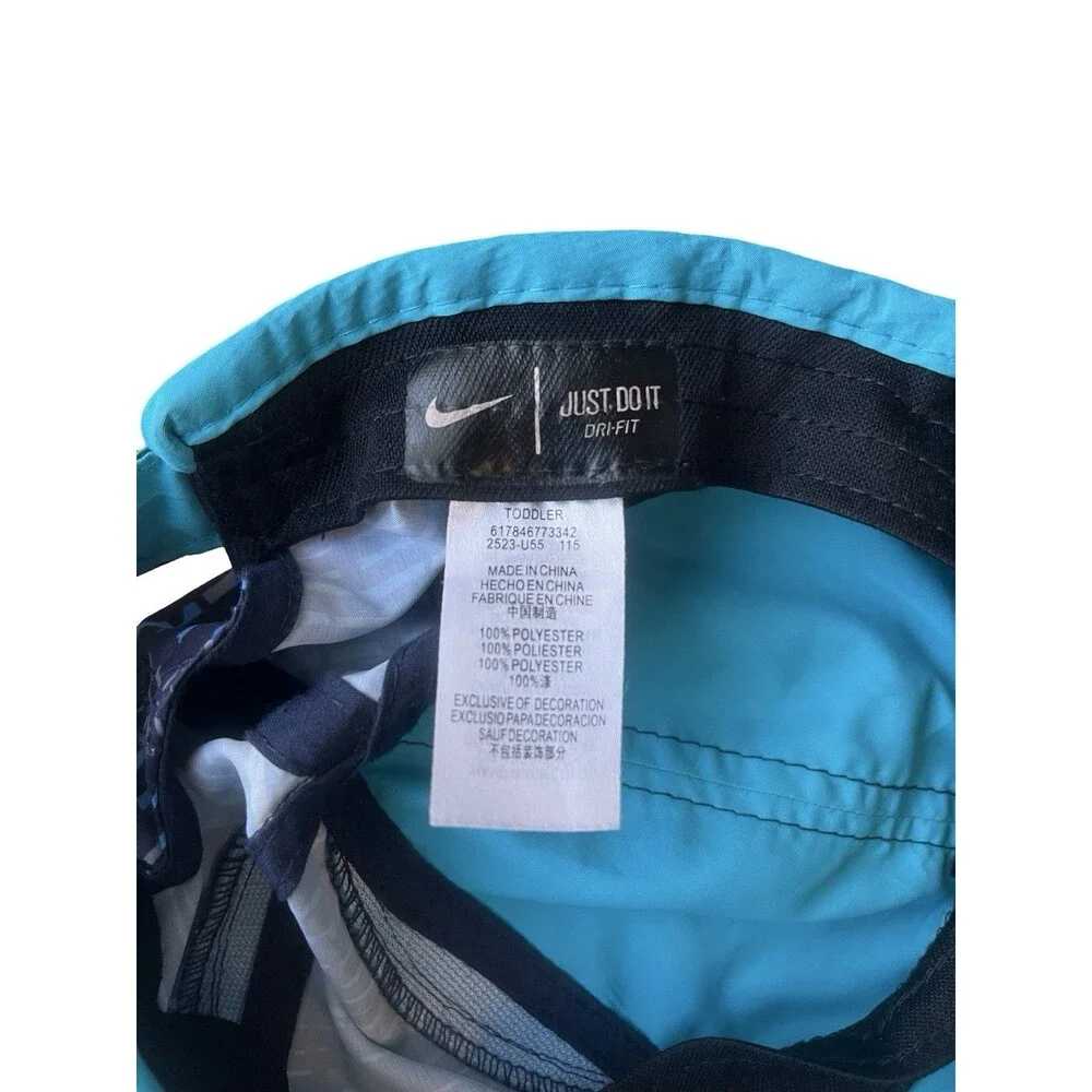 Nike Toddler Dri-FIT Hat Blue Adjustable Baseball Cap Swoosh Athletic 2T-4T